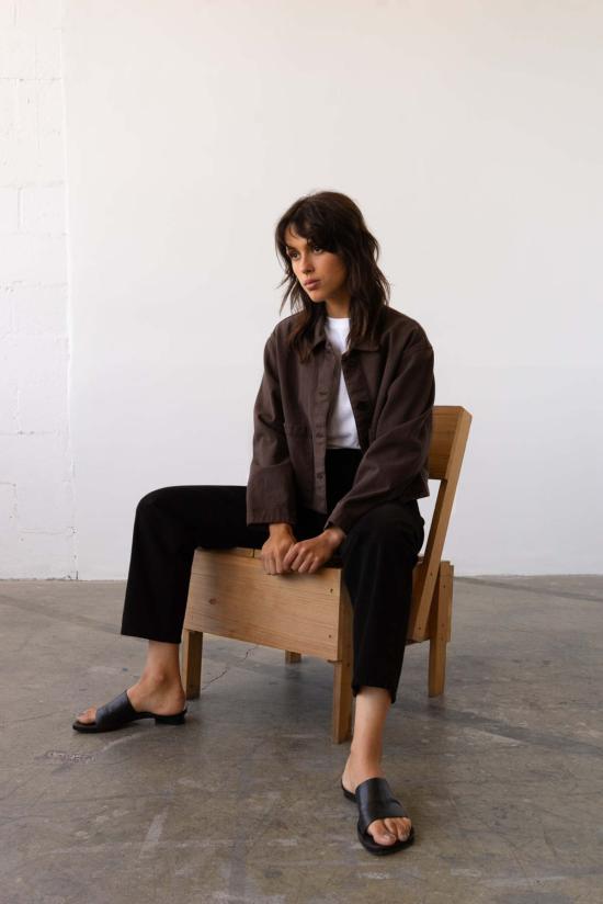  왈츠 데님 자켓 크롭 재킷 에스프레소 - WALTZ