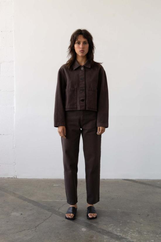  왈츠 데님 자켓 크롭 재킷 에스프레소 - WALTZ