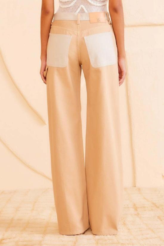  울라 존슨 데님 팬츠 애셔 진 라임스톤 패치 - ULLA JOHNSON