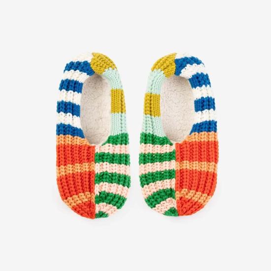  Verloop 뮬/슬리퍼 베를루프 패치워크 스트라이프 립 슬리퍼