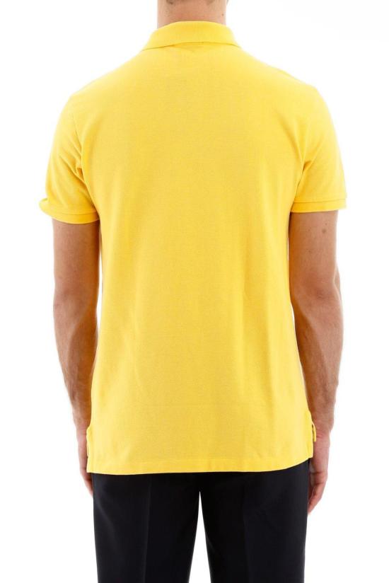  랄프 로렌 반팔 티셔츠 로고 자수 폴로 셔츠 (노란색) - RALPH LAUREN