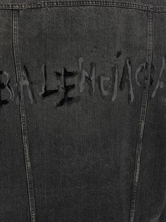  발렌시아가 데님 자켓 워싱 효과 데님 재킷 그레이 - BALENCIAGA