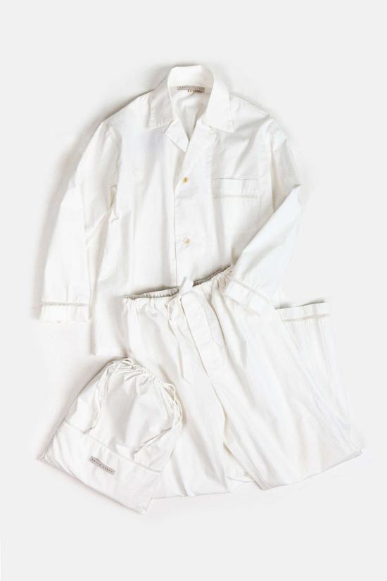  Erica Tanov 라운지 웨어 에리카 타노프 빅터 코튼 파자마 세트 화이트 - ERICA TANOV