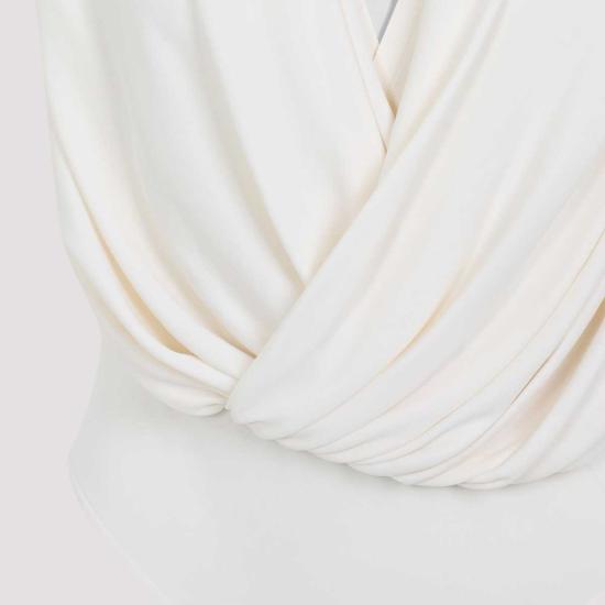  알라이아 바디수트 티셔츠 후드 바디수트 판나코타 - ALAIA