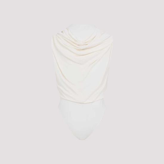  알라이아 바디수트 티셔츠 후드 바디수트 판나코타 - ALAIA