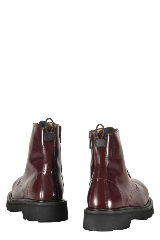  겐조 부츠 버건디 가죽 앵클 - KENZO
