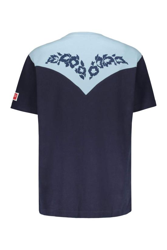  겐조 탑 크루넥 티셔츠 블루 - KENZO