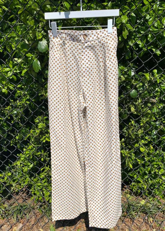  Nary 스트레이트 팬츠 네리 하이웨이스트 와이드 레그 팬츠 크림색 - OTHER BRANDS