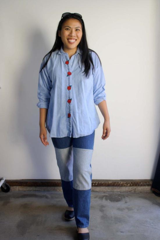  카린 데님 팬츠 칼린 진스 투톤 - CARLEEN