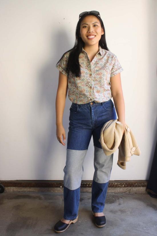  카린 데님 팬츠 칼린 진스 투톤