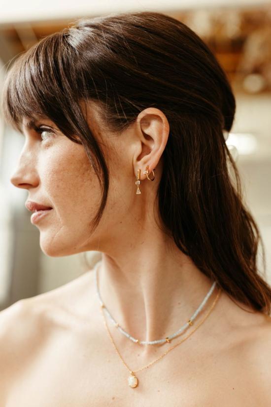  시에라 윈터 주얼리 목걸이/팬던트 오로라 목걸이 아쿠아마린/골드 베르메일 - SIERRA WINTER JEWELRY