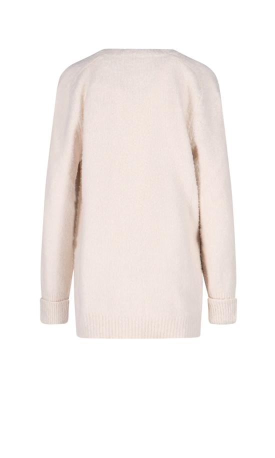  마르지엘라 가디건 메종  필링 효과 니트  화이트 - MAISON MARGIELA