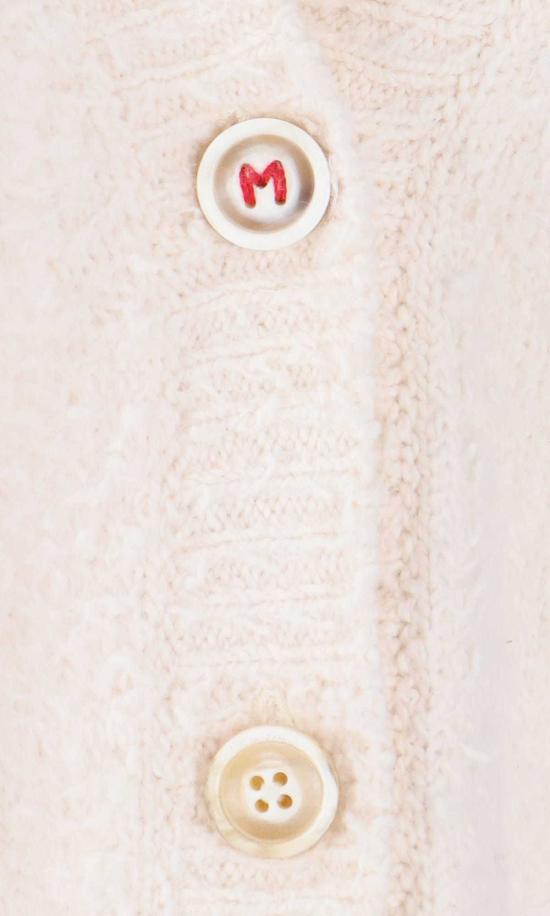  마르지엘라 가디건 메종  필링 효과 니트  화이트 - MAISON MARGIELA