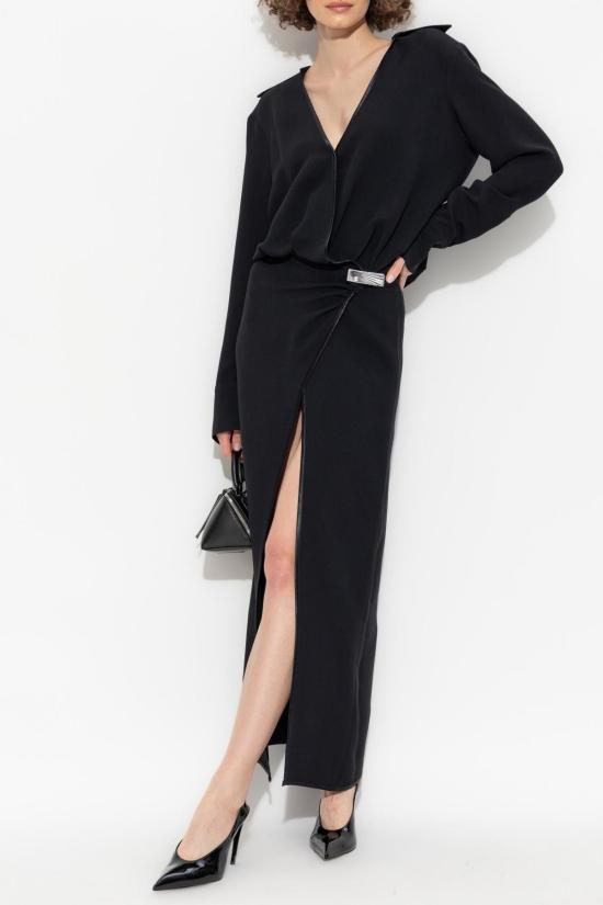  디 아티코 롱 원피스 아티코 드레스 (아플리케 장식, 블랙) - THE ATTICO