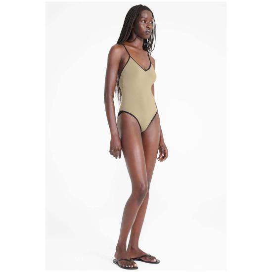  스타우드 원피스 수영복 스카이  타임/블랙 - STAUD