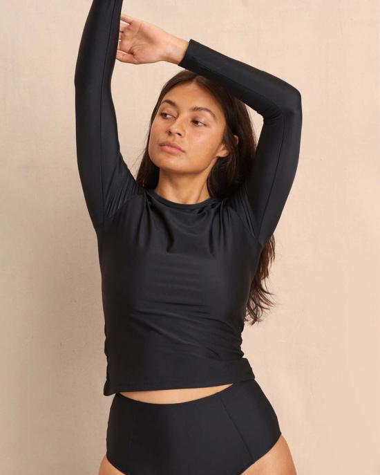  Hakea 비키니 수영복 하케아 카스바 긴팔 썬 스윔 탑 블랙 - HAKEA
