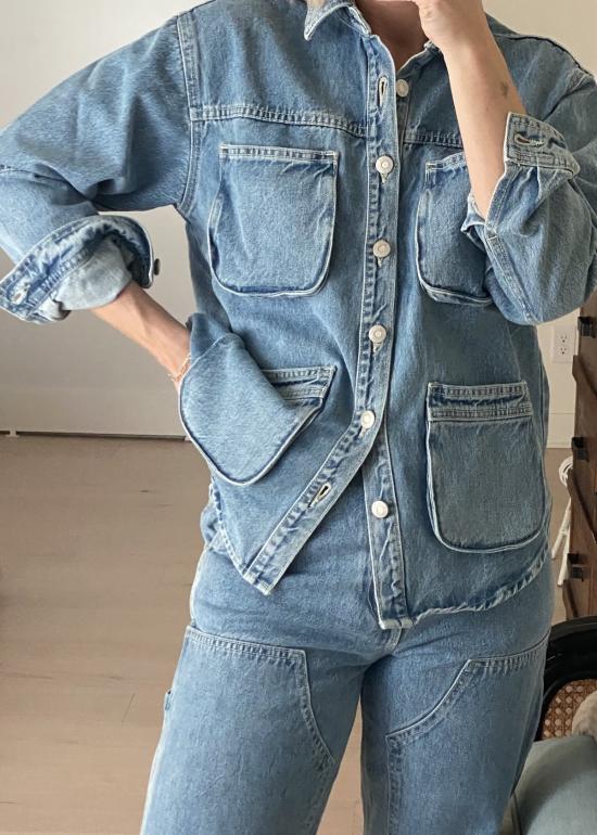  Local Shade 데님 셔츠 로컬 셰이드 워크 셔츠 슈퍼워시 - LOCAL SHADE