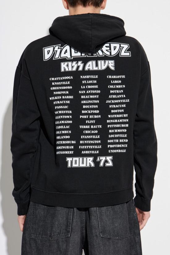  디스퀘어드2 긴팔 티셔츠 Dsquared2 X Kiss 후드티 - DSQUARED2