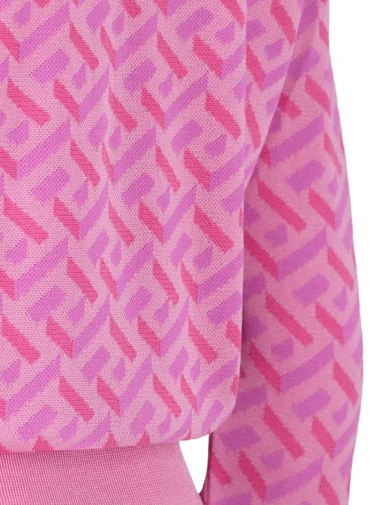  베르사체 가디건 자카드  라 그레카  핑크 - VERSACE