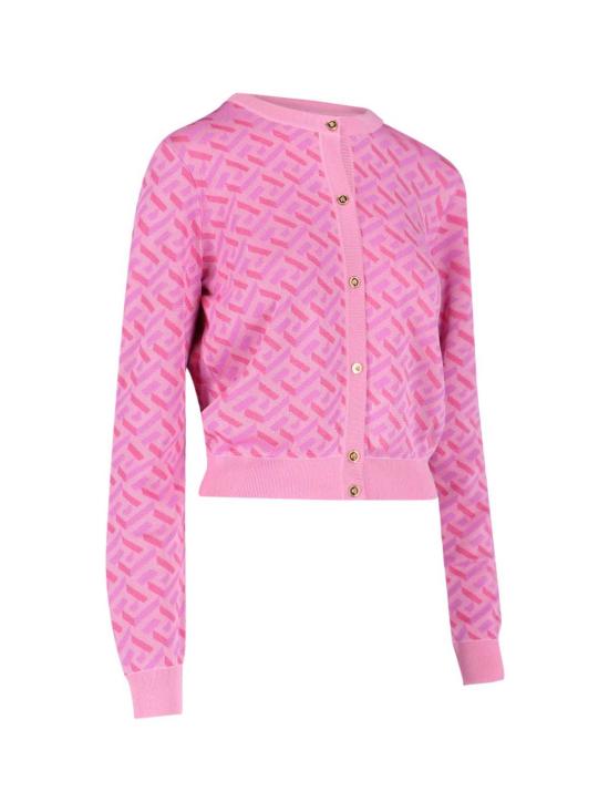  베르사체 가디건 자카드  라 그레카  핑크 - VERSACE