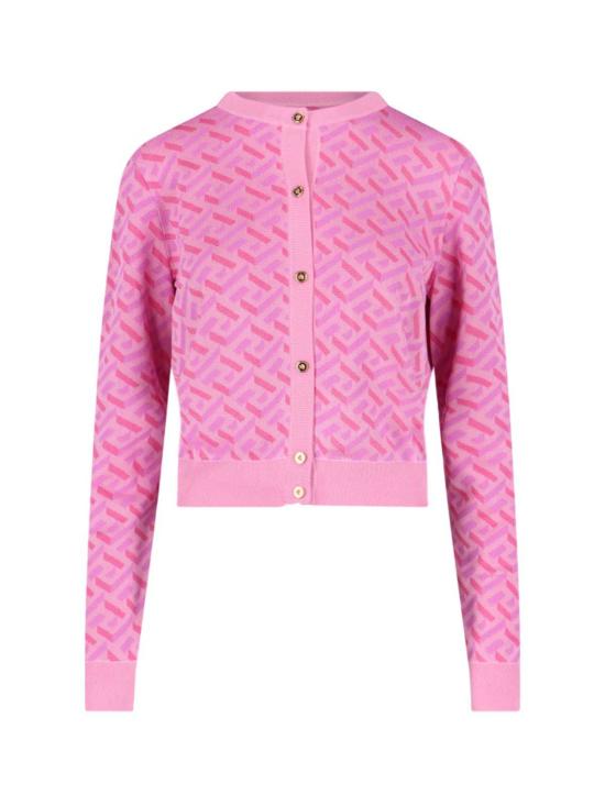  베르사체 가디건 자카드  라 그레카  핑크