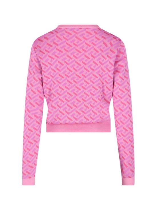  베르사체 가디건 자카드  라 그레카  핑크 - VERSACE