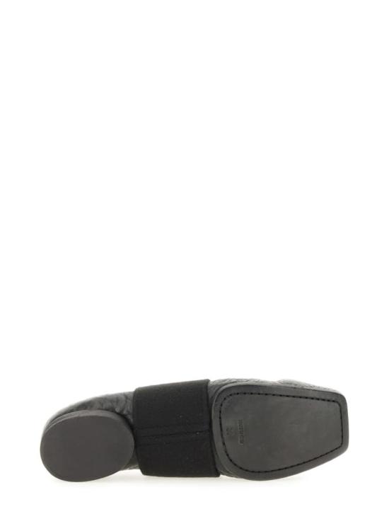  우마 왕 플랫 슈즈 가죽 발레리나  블랙 - UMA WANG