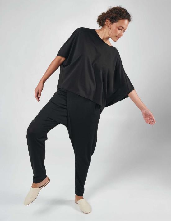  아라 블라우스 포르마 유기농 면 탑 블랙