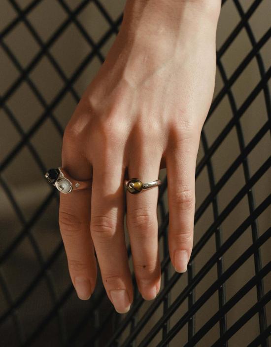  클레드 반지 라지 피 커브 링 - CLED