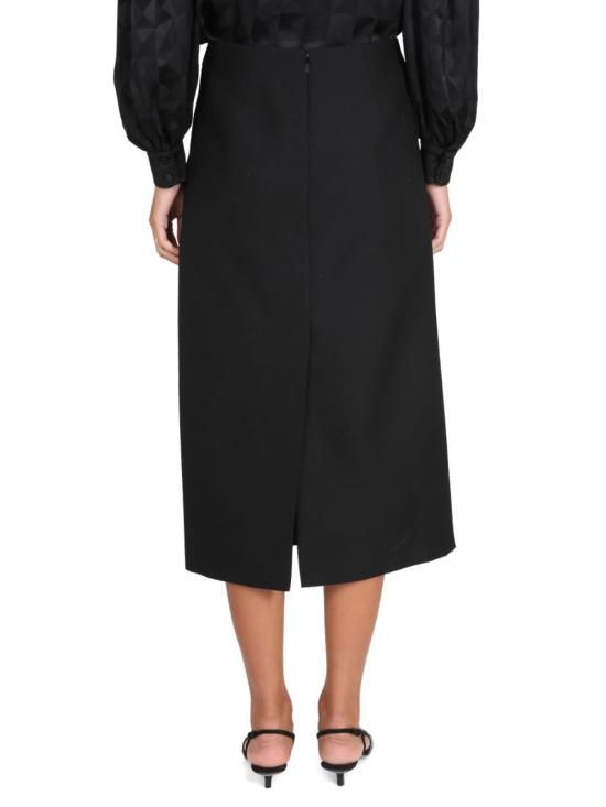  구찌 롱 스커트 울  블랙 - GUCCI