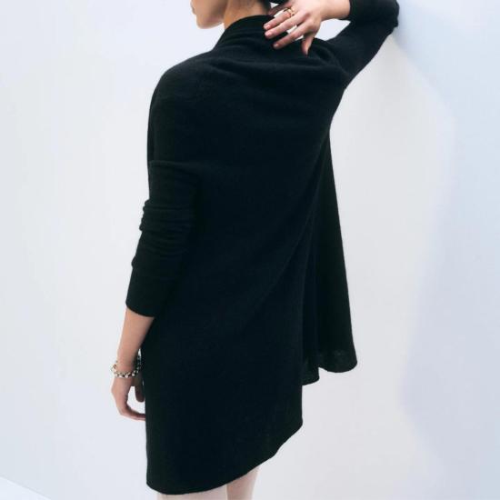  화이트 워렌 가디건 화이트 + 워렌 캐시미어 트라페즈  블랙 - WHITE + WARREN