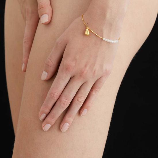  MING YU WANG 바디 주얼리 밍위왕 배 모양 팔찌 18k 금도금/문스톤 - OTHER BRANDS