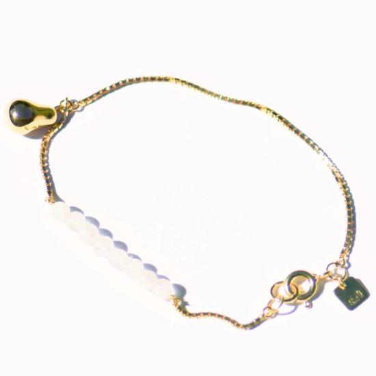  MING YU WANG 바디 주얼리 밍위왕 배 모양 팔찌 18k 금도금/문스톤 - OTHER BRANDS