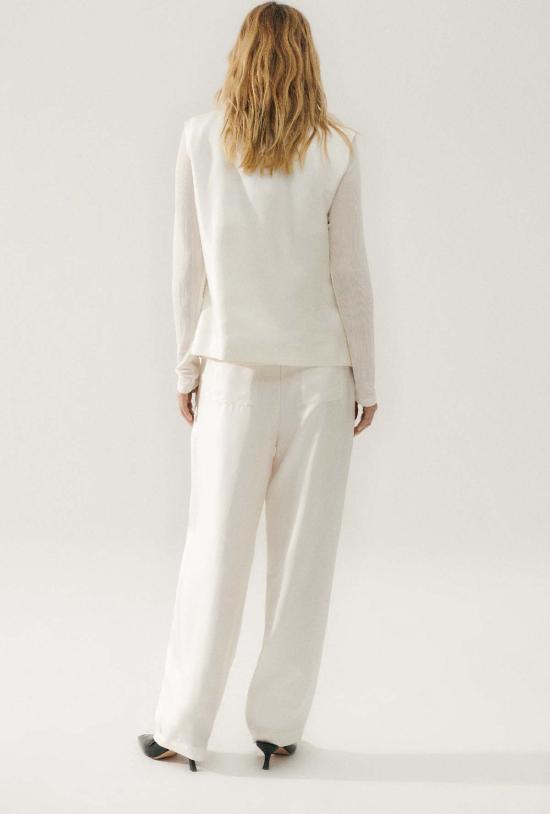  실크 런드리 스트레이트 팬츠 트윌 슬라우치 팬츠 화이트 - SILK LAUNDRY