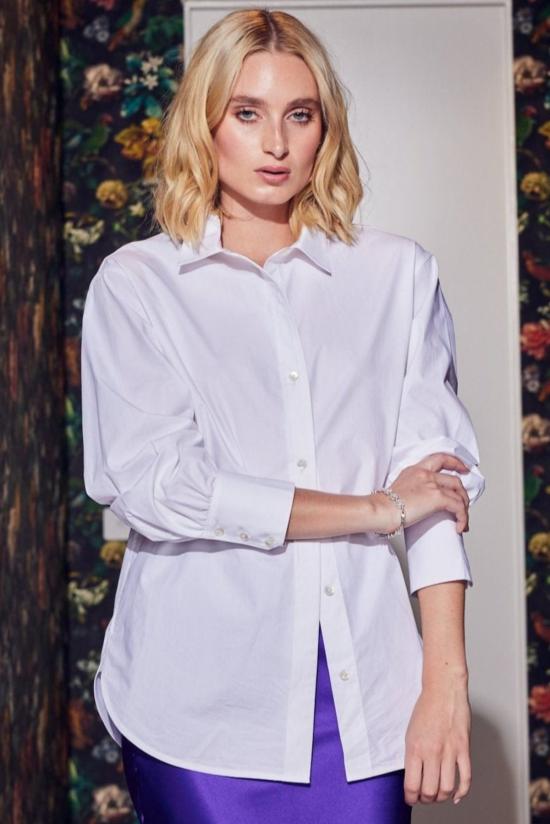  Lindsay Nicholas New York 셔츠 린지 니콜라스 뉴욕 마샤 오버사이즈 셔츠 화이트