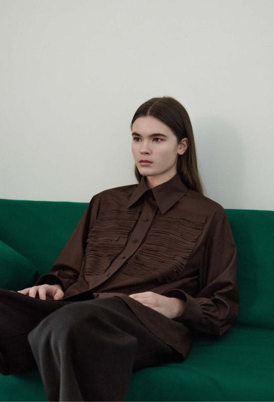  JULIA JENTZSCH 셔츠 Julia Jentzsch Alaia 코튼 셔츠 메이플