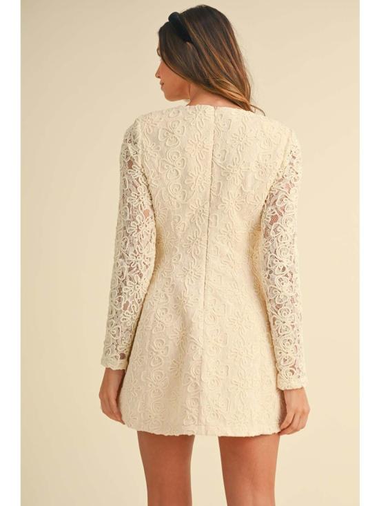  mable 롱 원피스 메이블 노엘 플로럴 크로셰 레이스 드레스 크림 - OTHER BRANDS