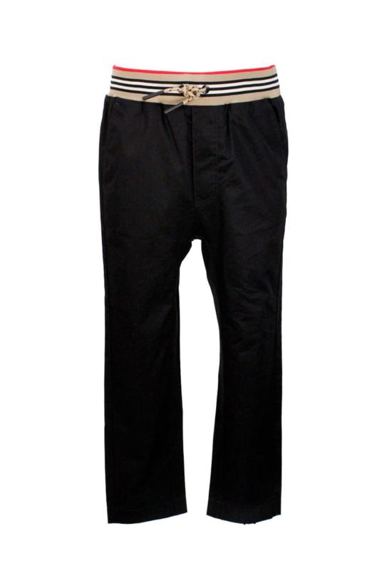  [키즈] 버버리 트레이닝/조거 팬츠 키즈 하의 블랙