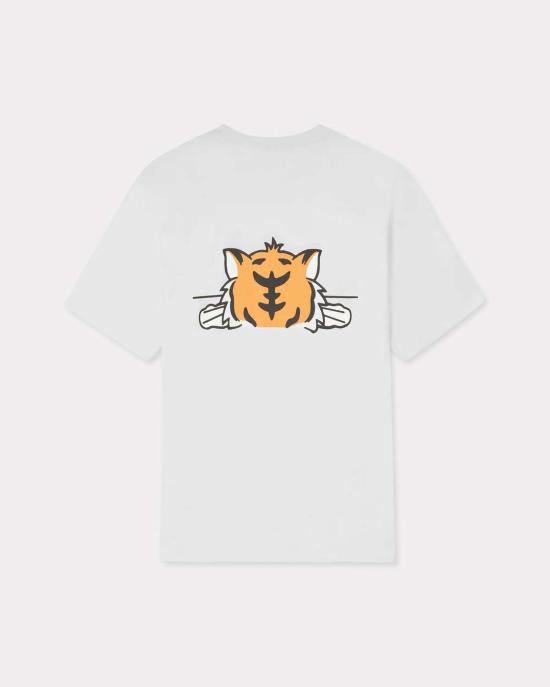  겐조 반팔 티셔츠 켄조 오프화이트 티셔츠 - KENZO