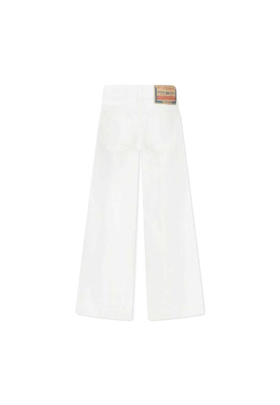  [키즈] 디젤 스트레이트 팬츠 로고 아동용 청바지 (흰색) - DIESEL