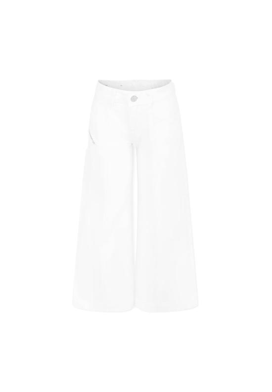  [키즈] 디젤 스트레이트 팬츠 로고 아동용 청바지 (흰색)