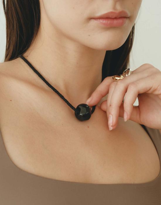  클레드 목걸이/팬던트 피 목걸이 블랙 바살트 - CLED