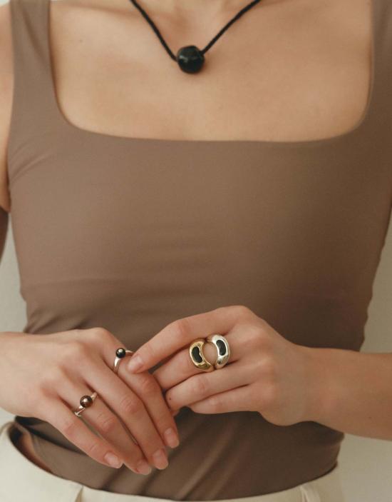  클레드 목걸이/팬던트 피 목걸이 블랙 바살트 - CLED