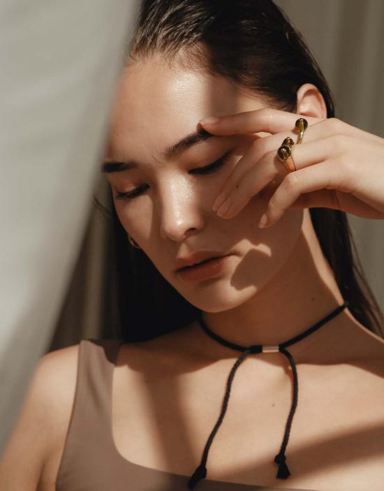  클레드 목걸이/팬던트 피 목걸이 블랙 바살트 - CLED