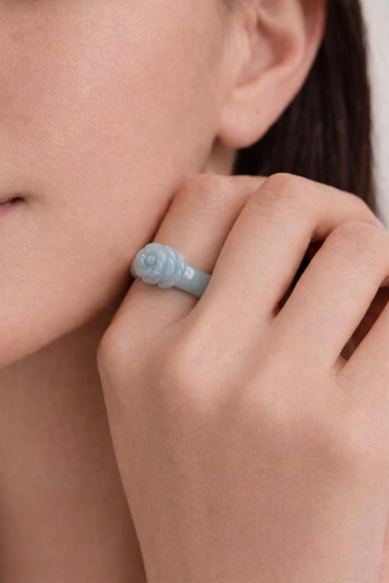  세레 반지 세리 로즈 제이드 링 오프 화이트 - SEREE