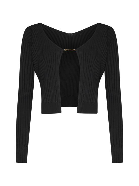  자크뮈스 가디건 르 마이유 프랄루 롱 카디건 블랙