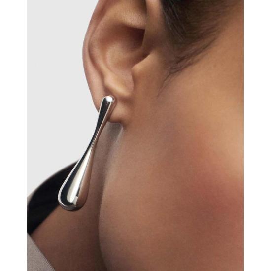  피디파올라 이어링 Pdpaola 빙하 물방울 모양 실버 귀걸이 - PD PAOLA