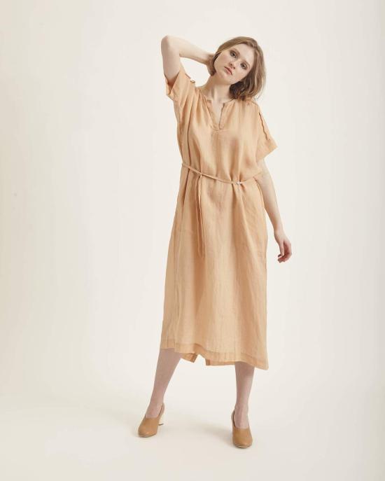  휴머노이드 롱 원피스 마법사 드레스 살구색 - HUMANOID