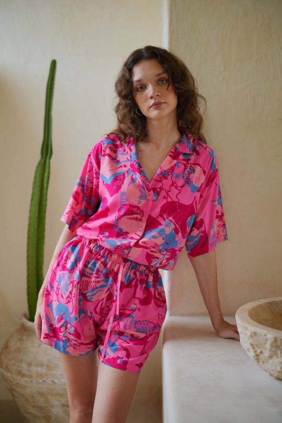  Pink Haley 블라우스 핑크 헤일리 플레이 라이브 샤인 앤 브라이트 트래블 매칭 세트 - PINK HALEY