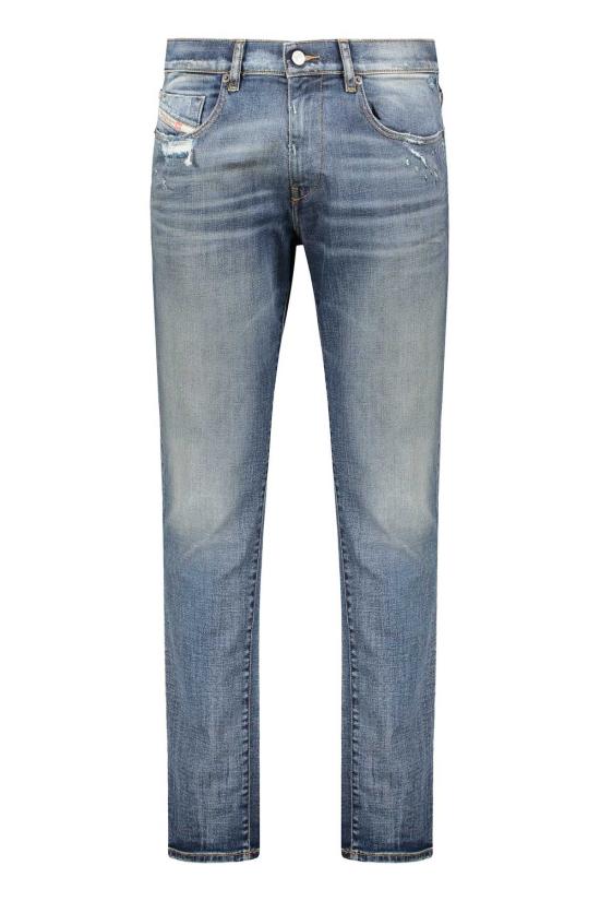  디젤 데님 팬츠 슬림 페이드 데님 진 블루